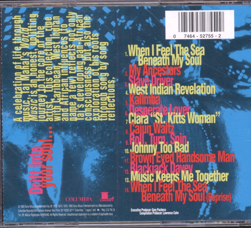 Taj Mahal - World Music - Cd