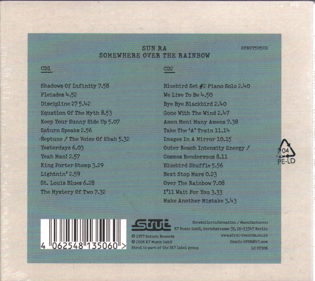 Sun Ra - Somewhere Over The Rainbow (Expanded Edition) - Double Cd