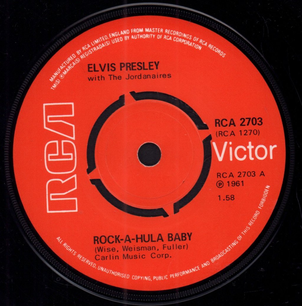 Elvis Presley - Rock A Hula Baby - 7 Inch