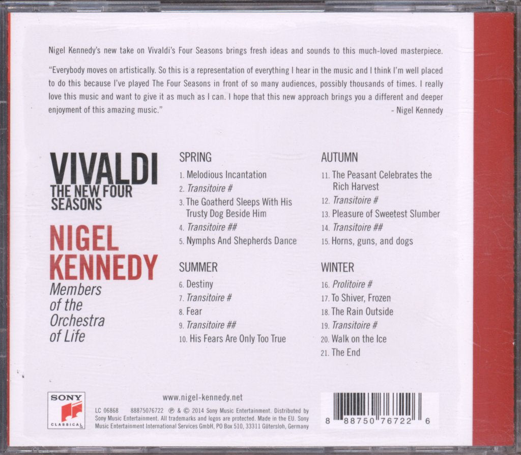 Nigel Kennedy - Vivaldi - New Four Seasons - Cd