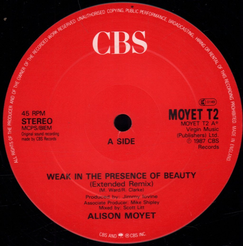 Alison Moyet - Weak In The Presence Of Beauty - 12 Inch