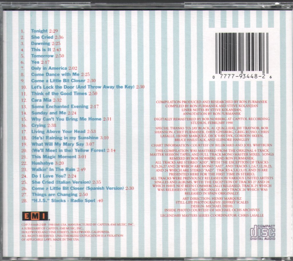Jay & The Americans - Come A Little Bit Closer: The Best Of Jay And The Americans - Cd