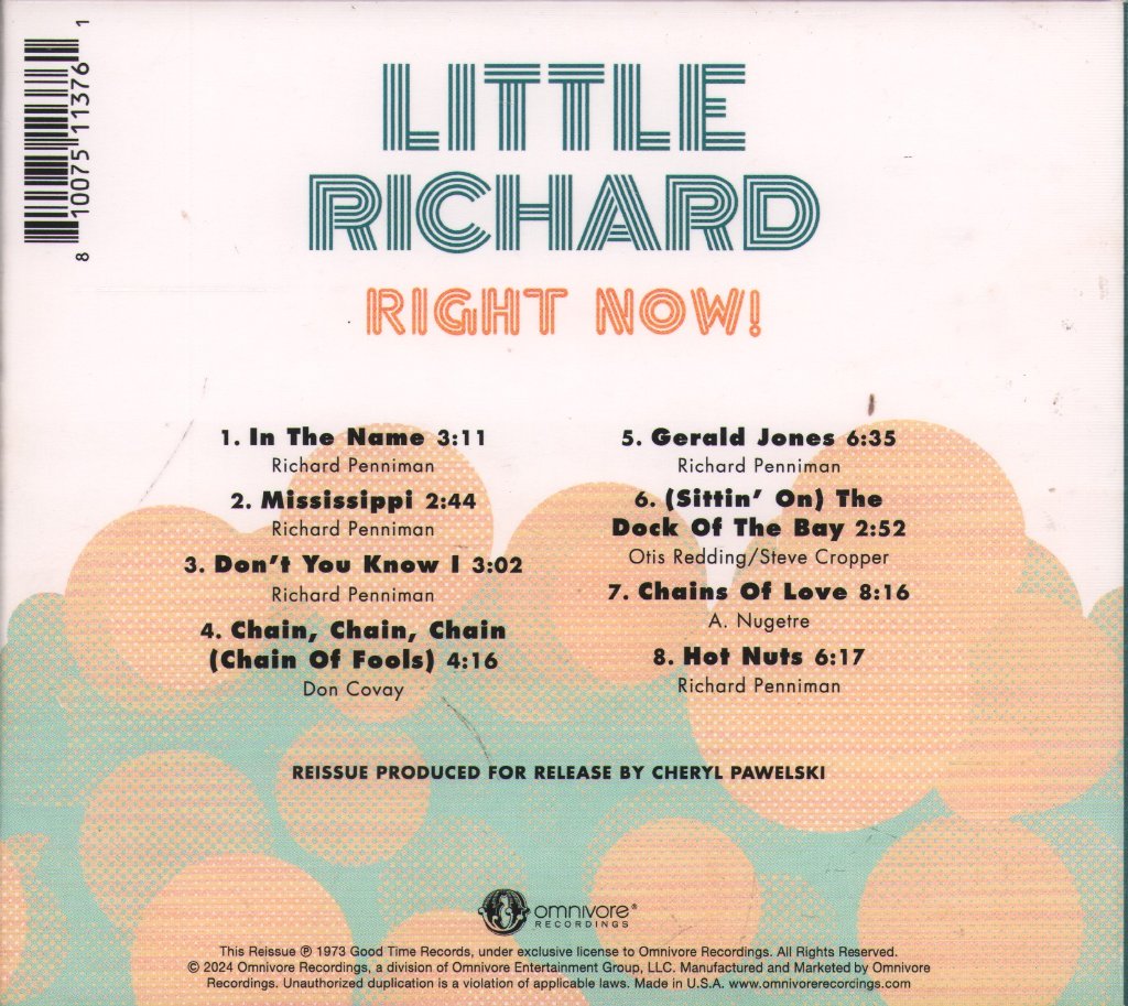 Little Richard - Right Now! - Cd