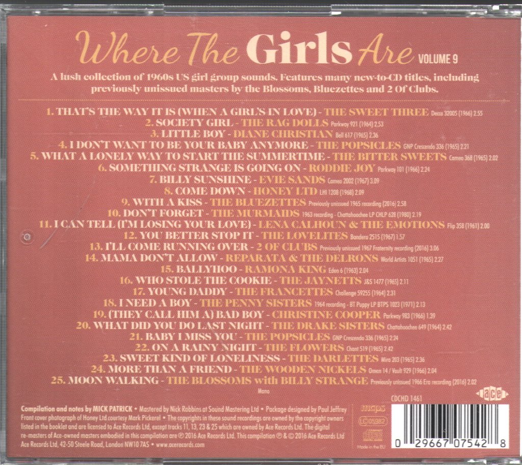 Various Artists - Where The Girls Are Volume 9 - Cd