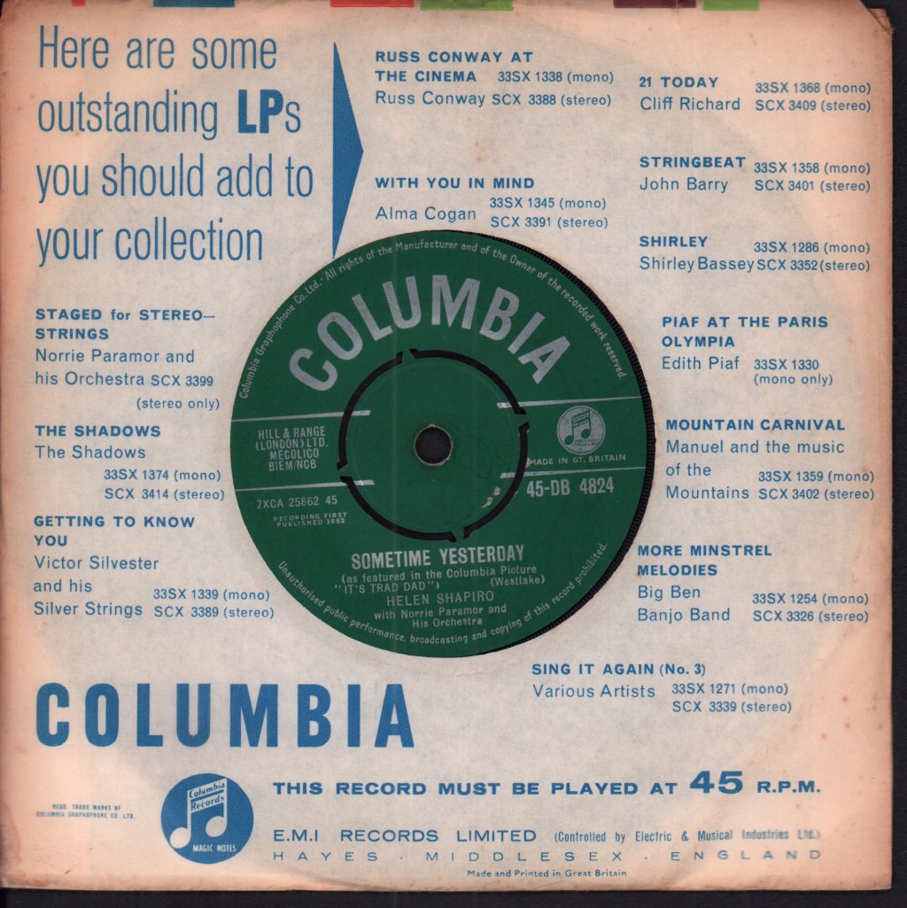 Helen Shapiro - Let's Talk About Love - 7 Inch