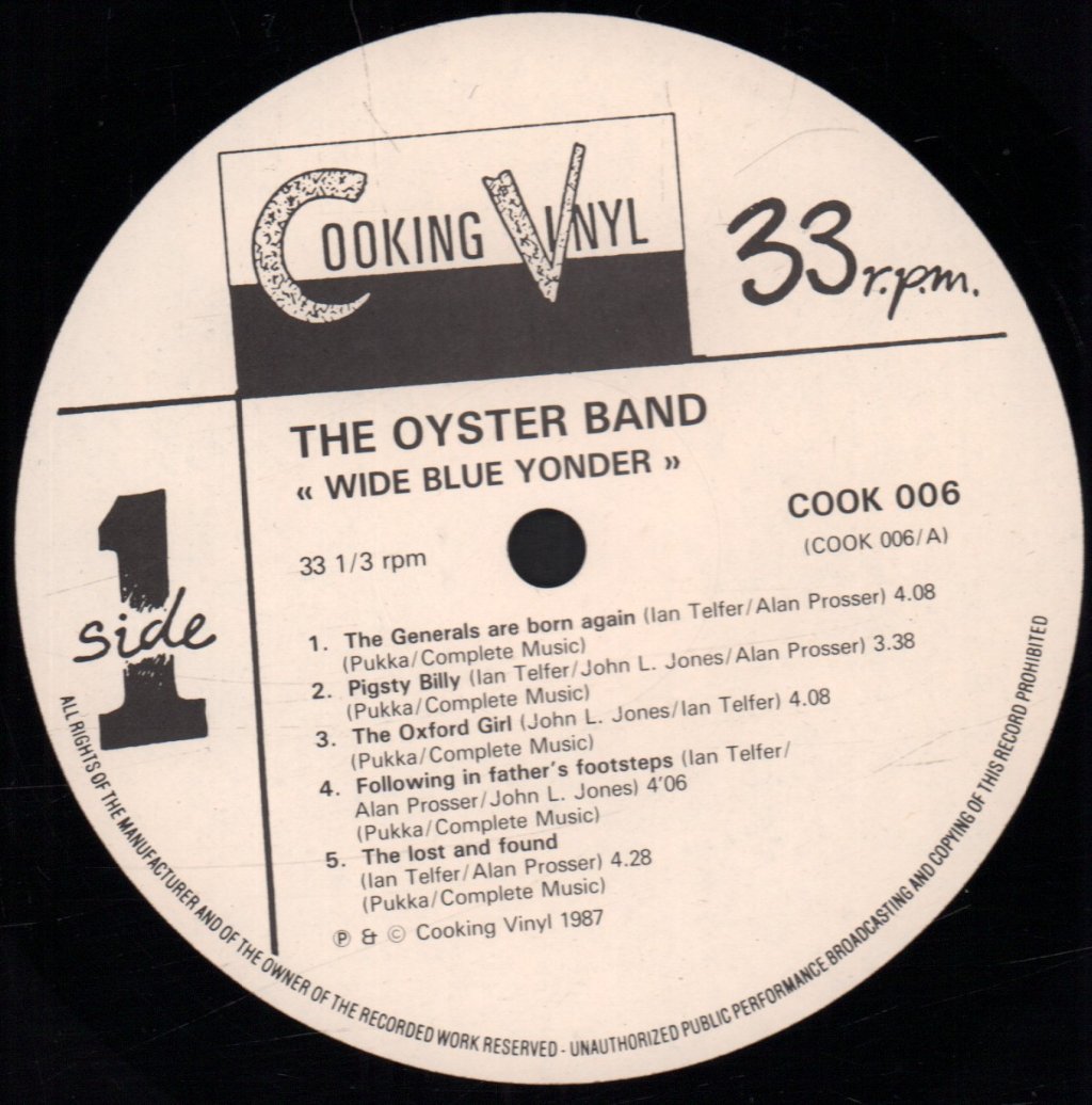 Oyster Band - Wide Blue Yonder - Lp