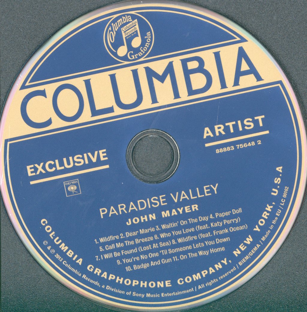 John Mayer - Paradise Valley - Cd