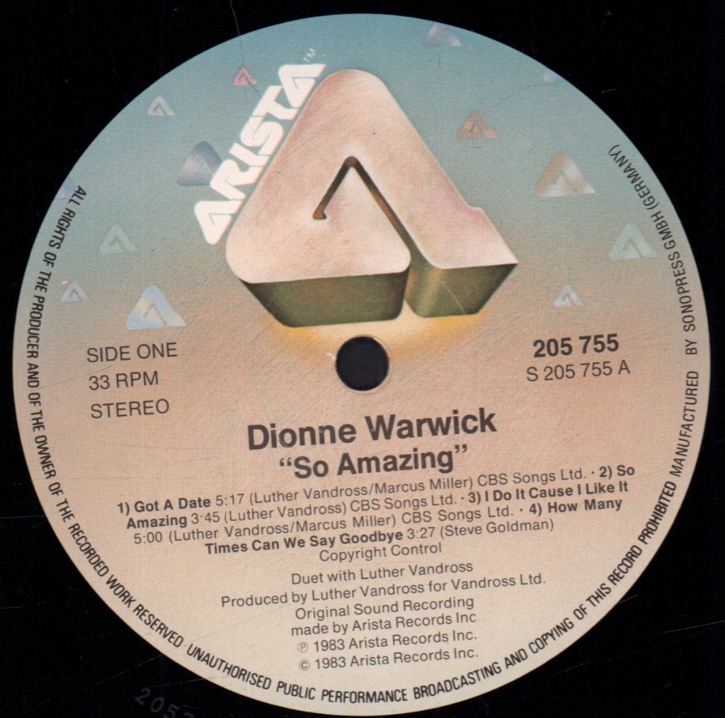 Dionne Warwick - So Amazing - Lp