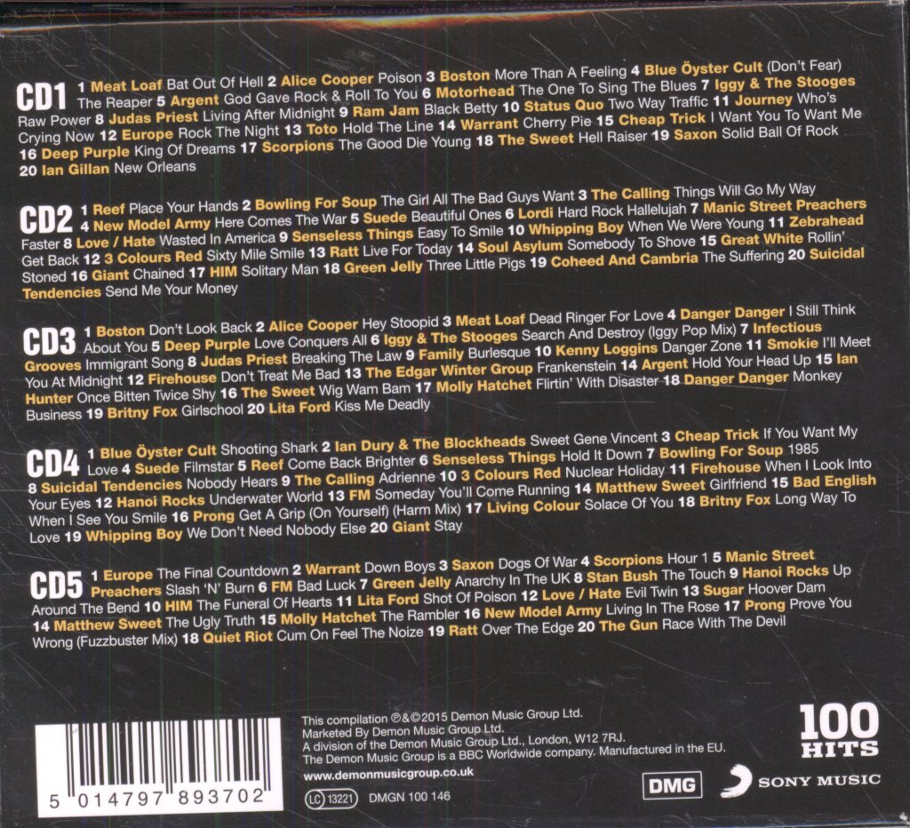 Various Artists - 100 Hits Total Rock - Cd Set