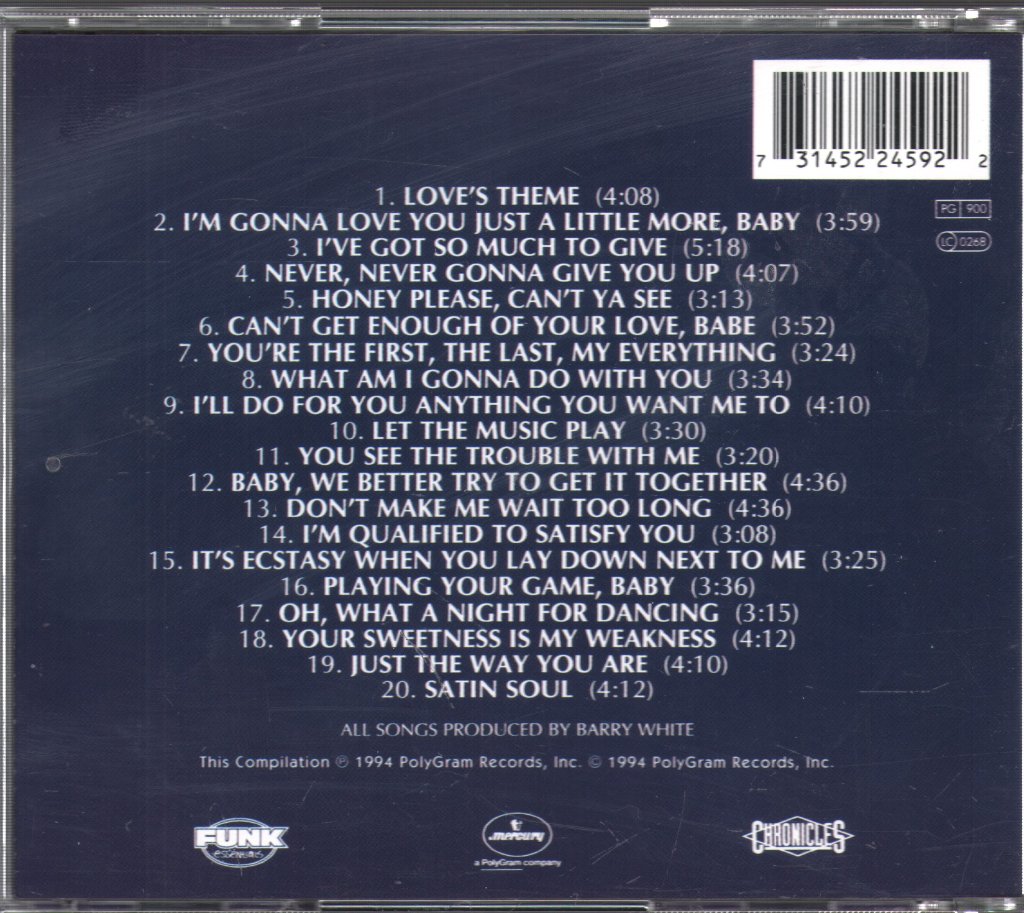 Barry White - All-Time Greatest Hits - Cd