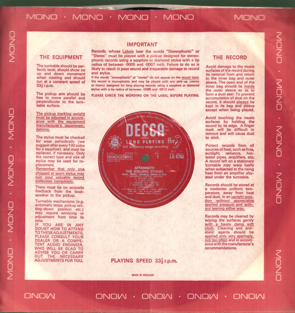 Rolling Stones - Aftermath - Lp