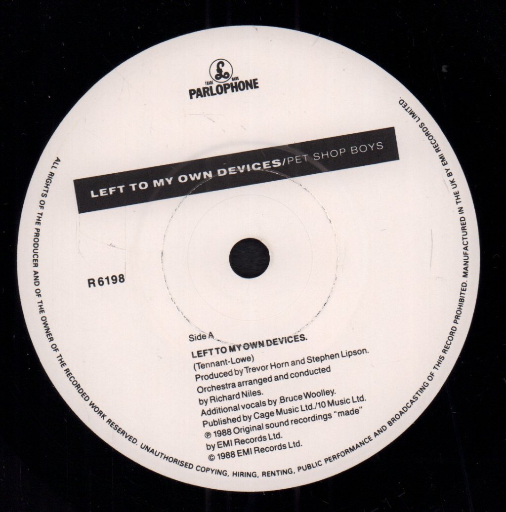 Pet Shop Boys - Left To My Own Devices - 7 Inch