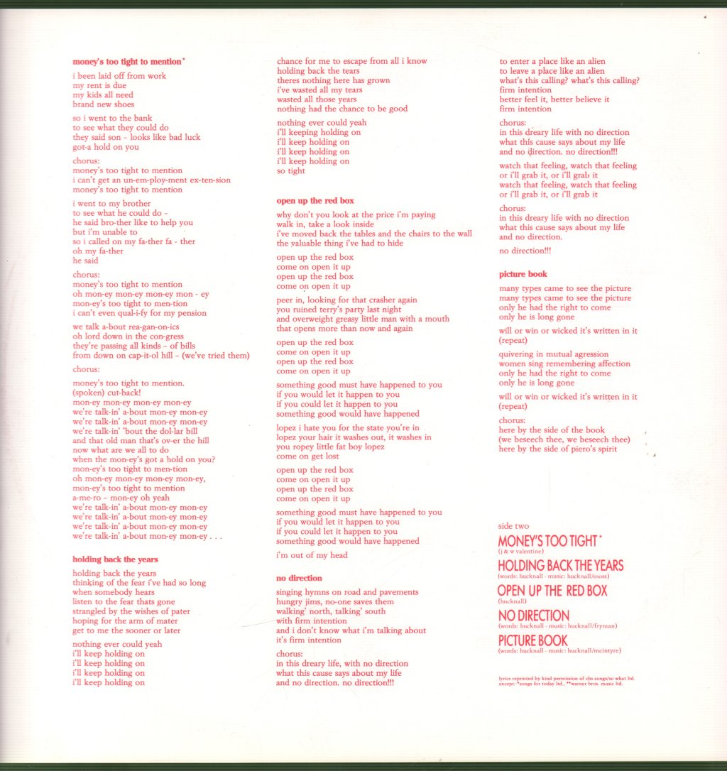 Simply Red - Picture Book - Lp
