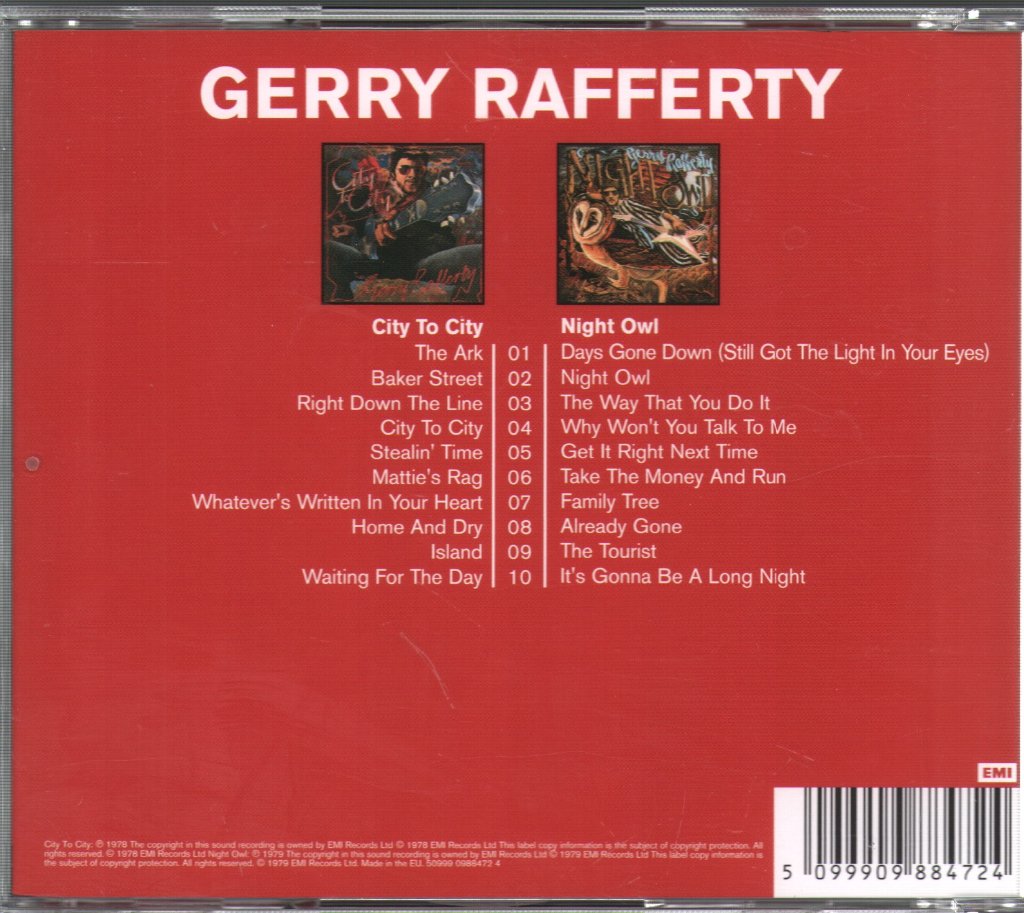 Gerry Rafferty - City To City / Night Owl - Double Cd