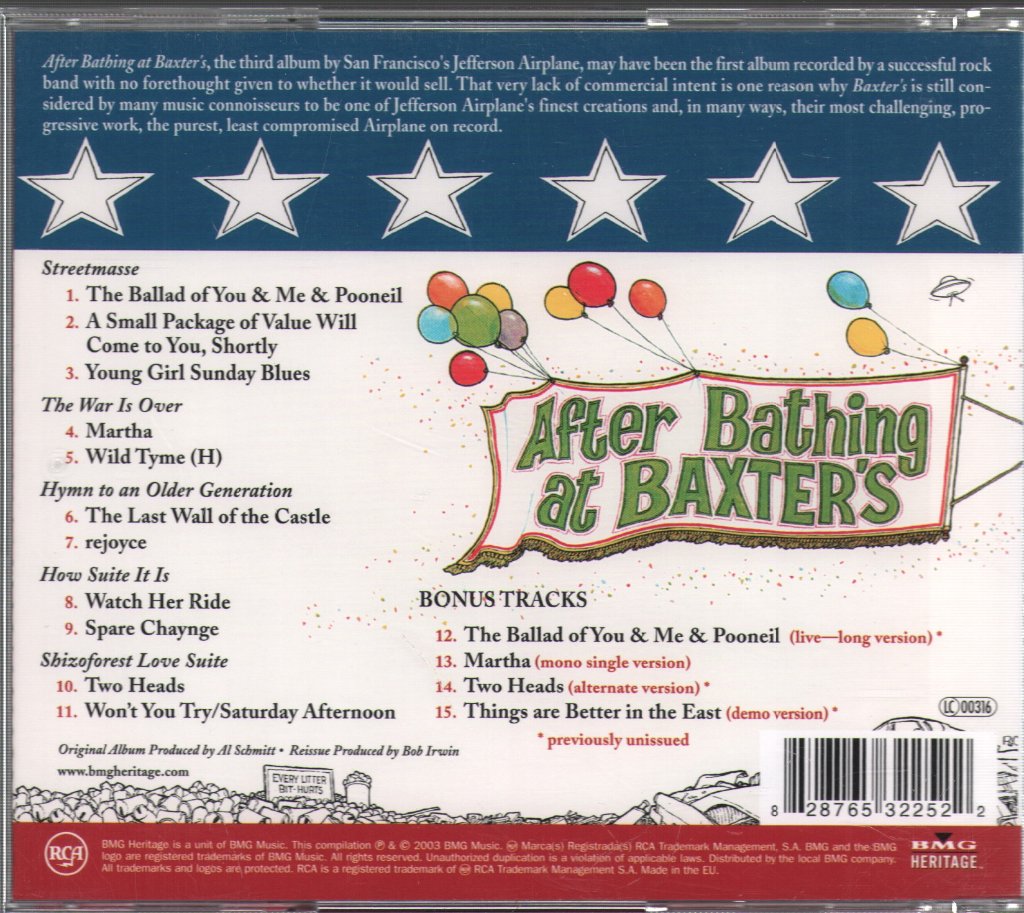 Jefferson Airplane - After Bathing At Baxter's - Cd