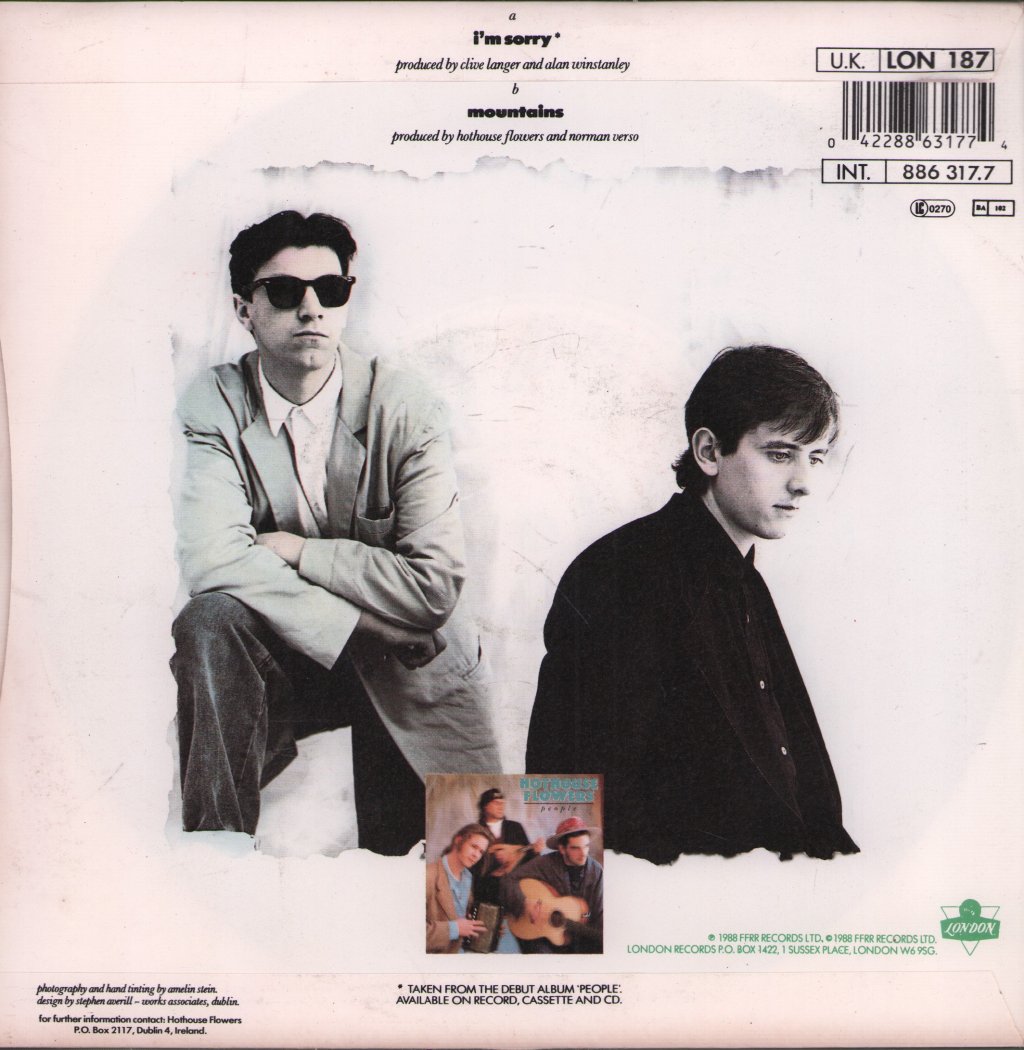 Hothouse Flowers - I'm Sorry - 7 Inch