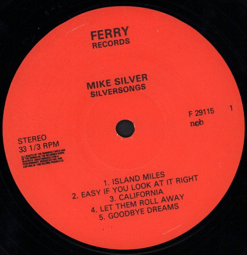 Michael Silver - Silversongs - Lp