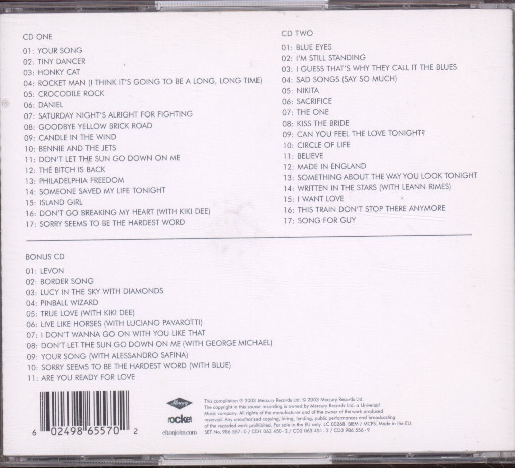 Elton John - Greatest Hits 1970-2002 - Triple Cd