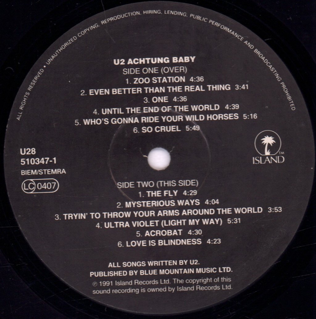 U2 - Achtung Baby - Lp