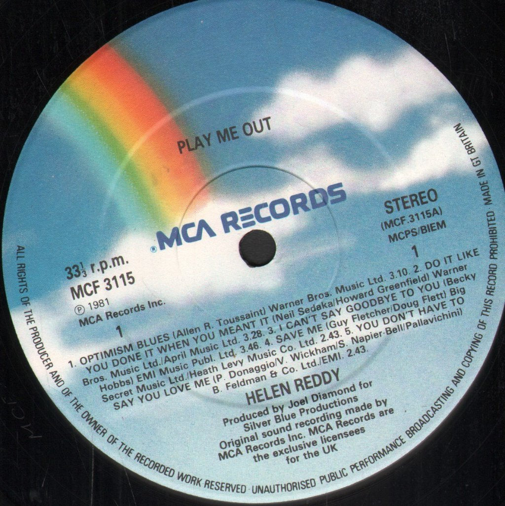 Helen Reddy - Play Me Out - Lp