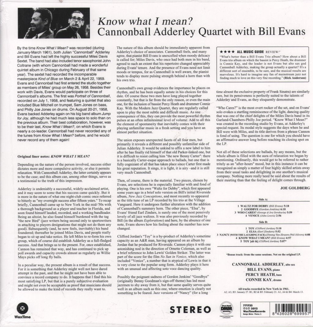 Cannonball Adderley - Know What I Mean? - Lp