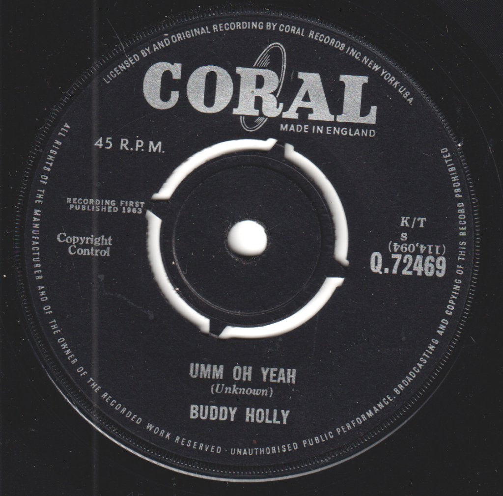 Buddy Holly - What To Do - 7 Inch