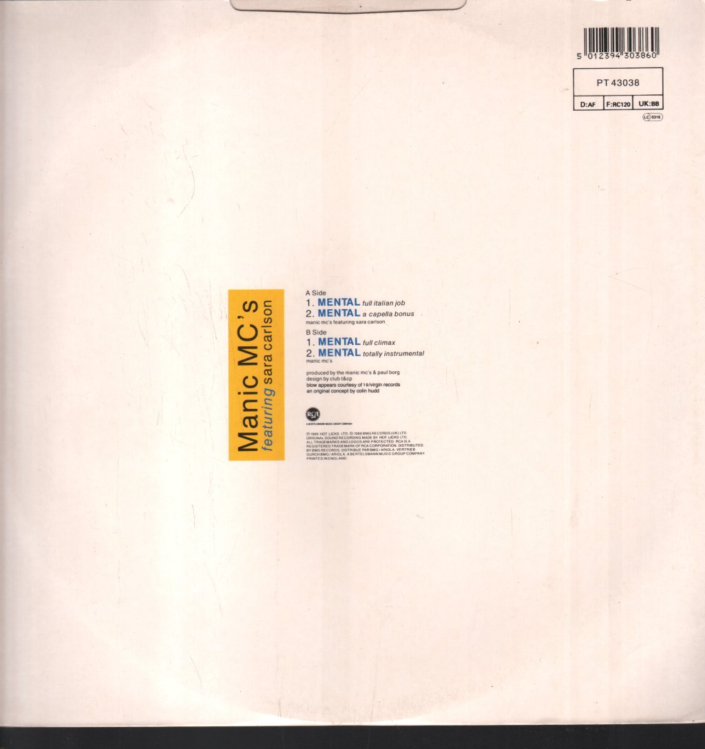 Manic Mc's - Mental - 12 Inch