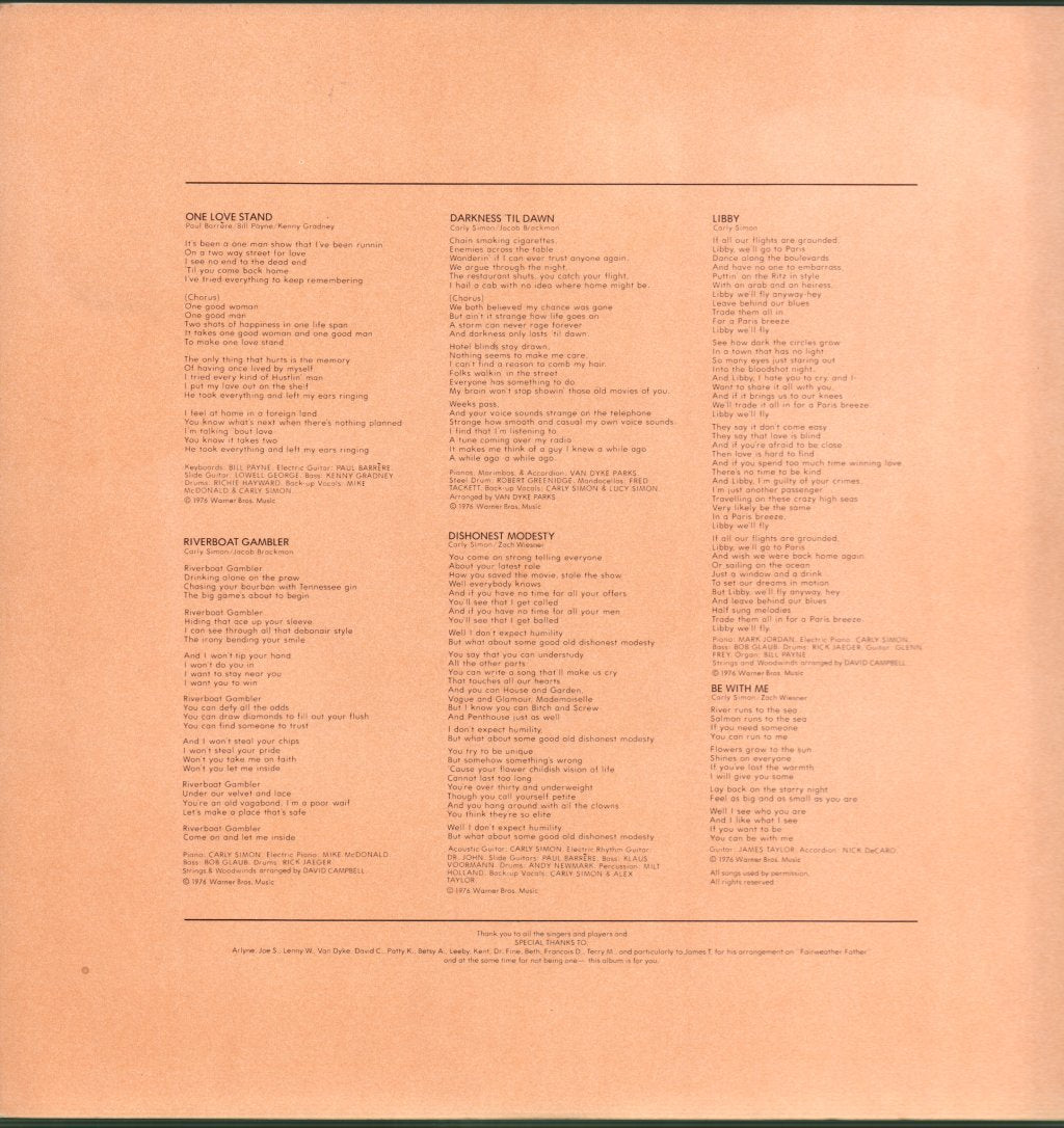Carly Simon - Another Passenger - Lp