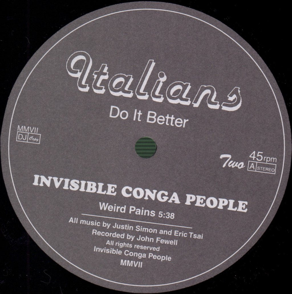 Invisible Conga People - Cable Dazed / Weird Pains - 12 Inch