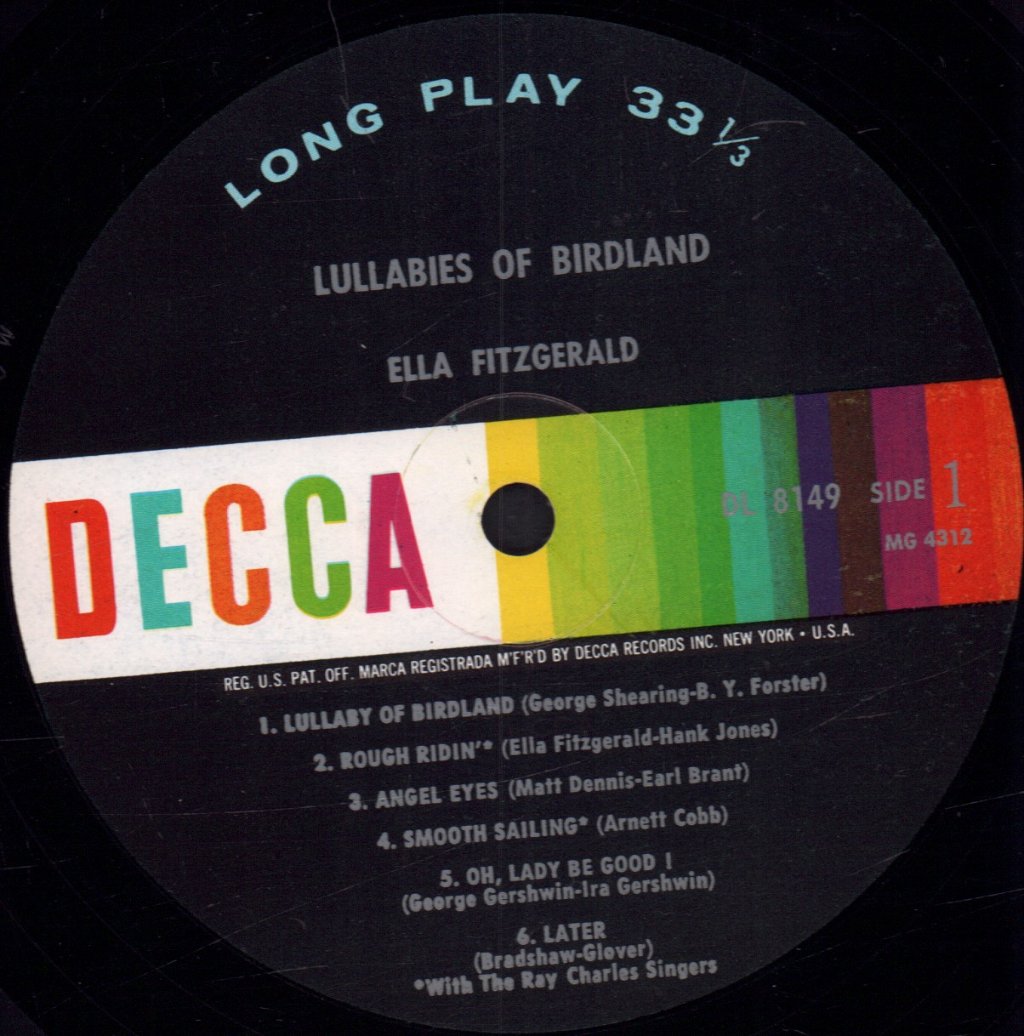 Ella Fitzgerald - Lullabies Of Birdland - Lp