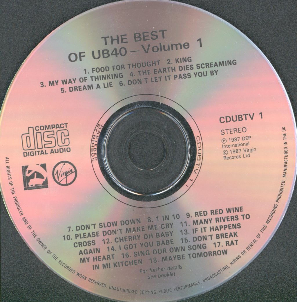 UB40 - Best Of Volume 1 - Cd