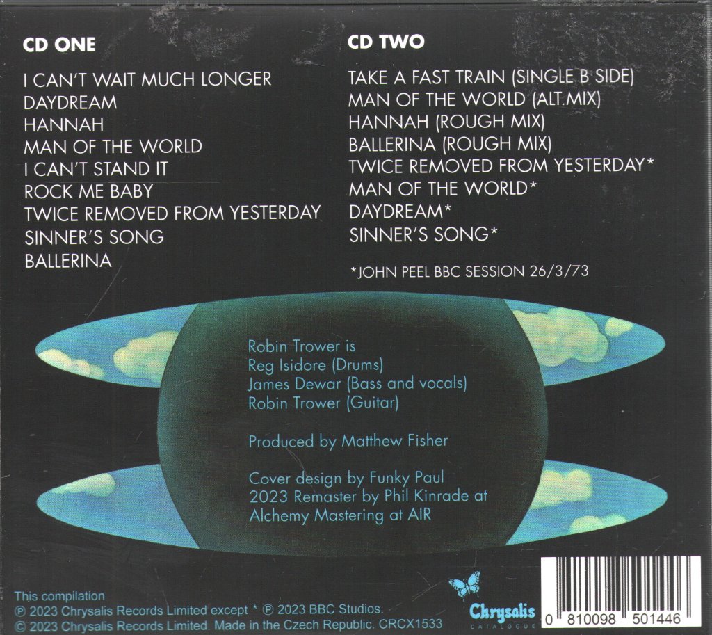 Robin Trower - Twice Removed From Yesterday - Double Cd