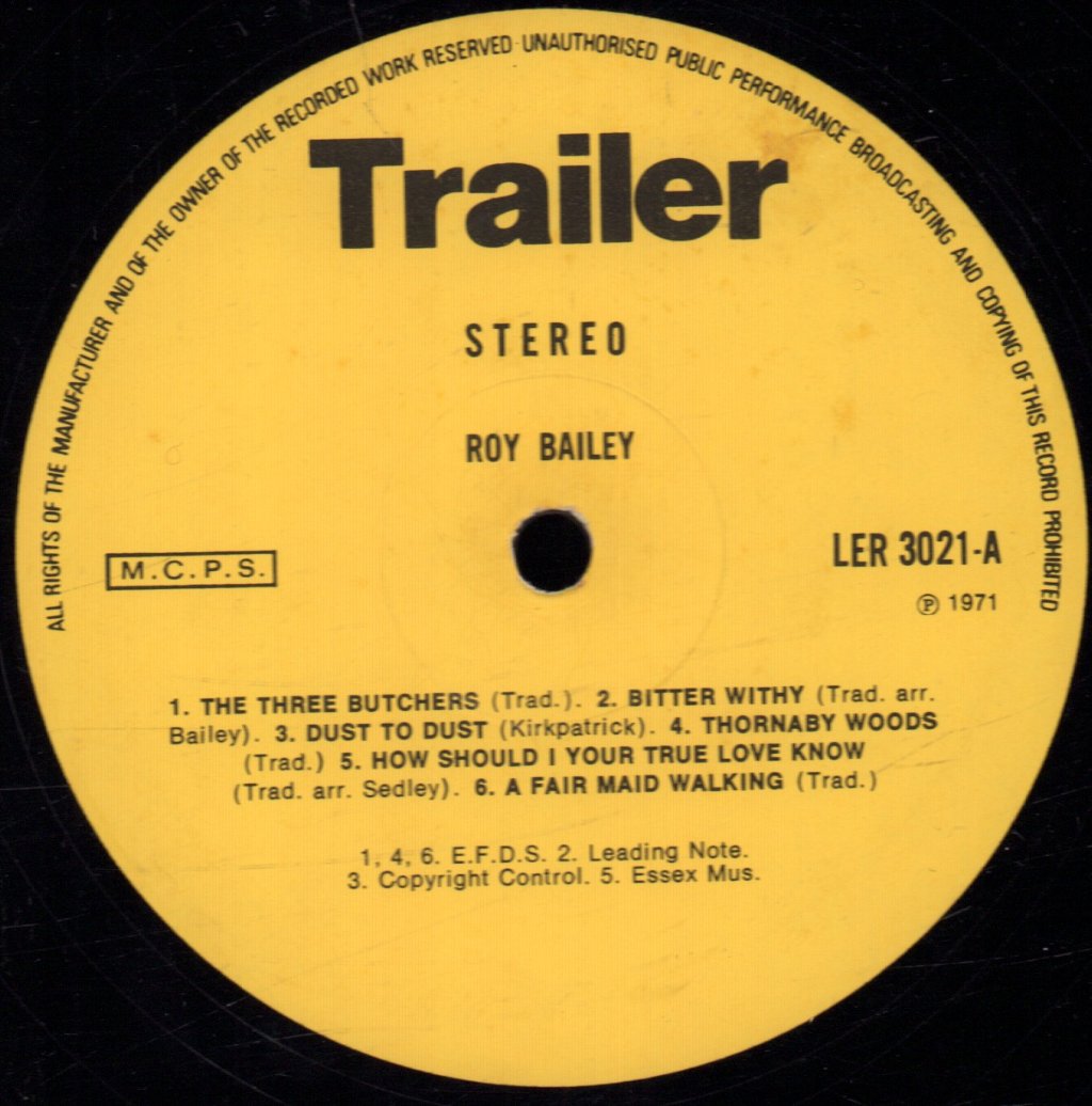 Roy Bailey - Roy Bailey - Lp