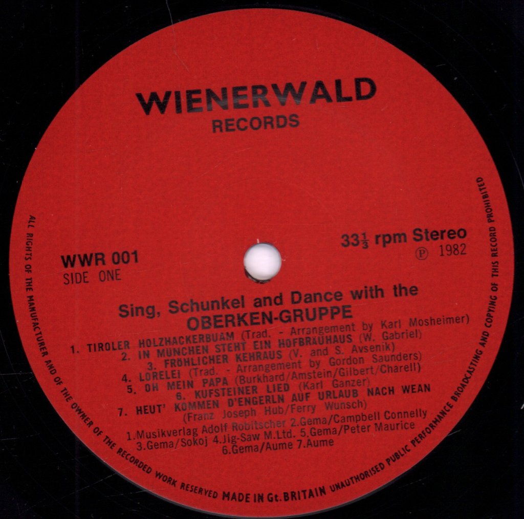 oberken-gruppe - sing, schunkel and dance with the - Lp