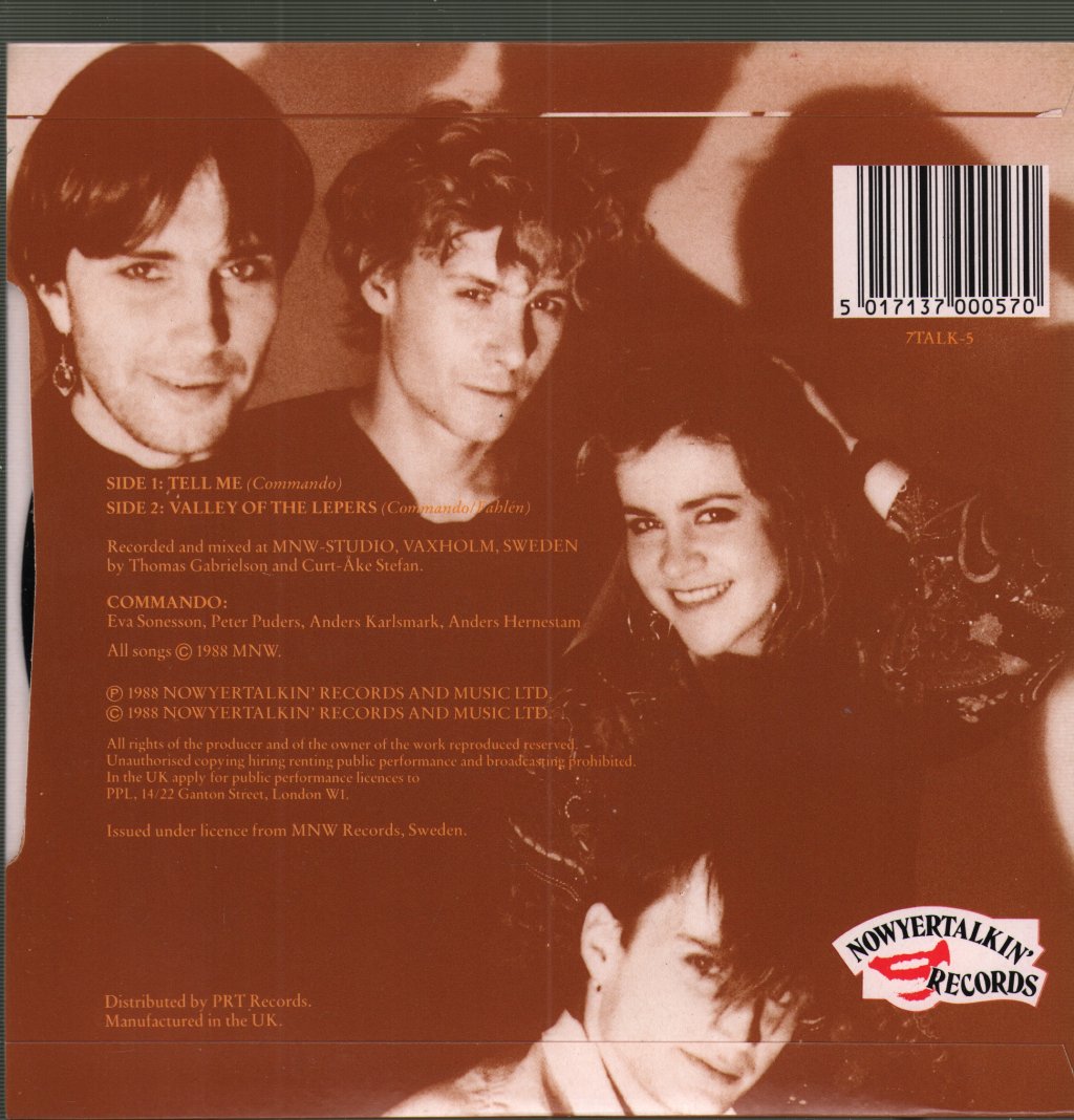 Commando (Indie/Rock Group) - Tell Me - 7 Inch