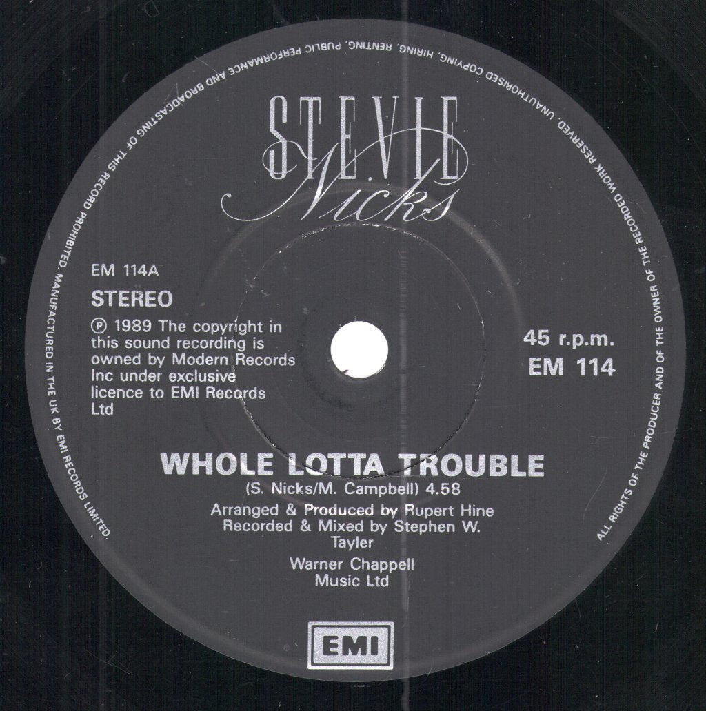 Stevie Nicks - Whole Lotta Trouble - 7 Inch