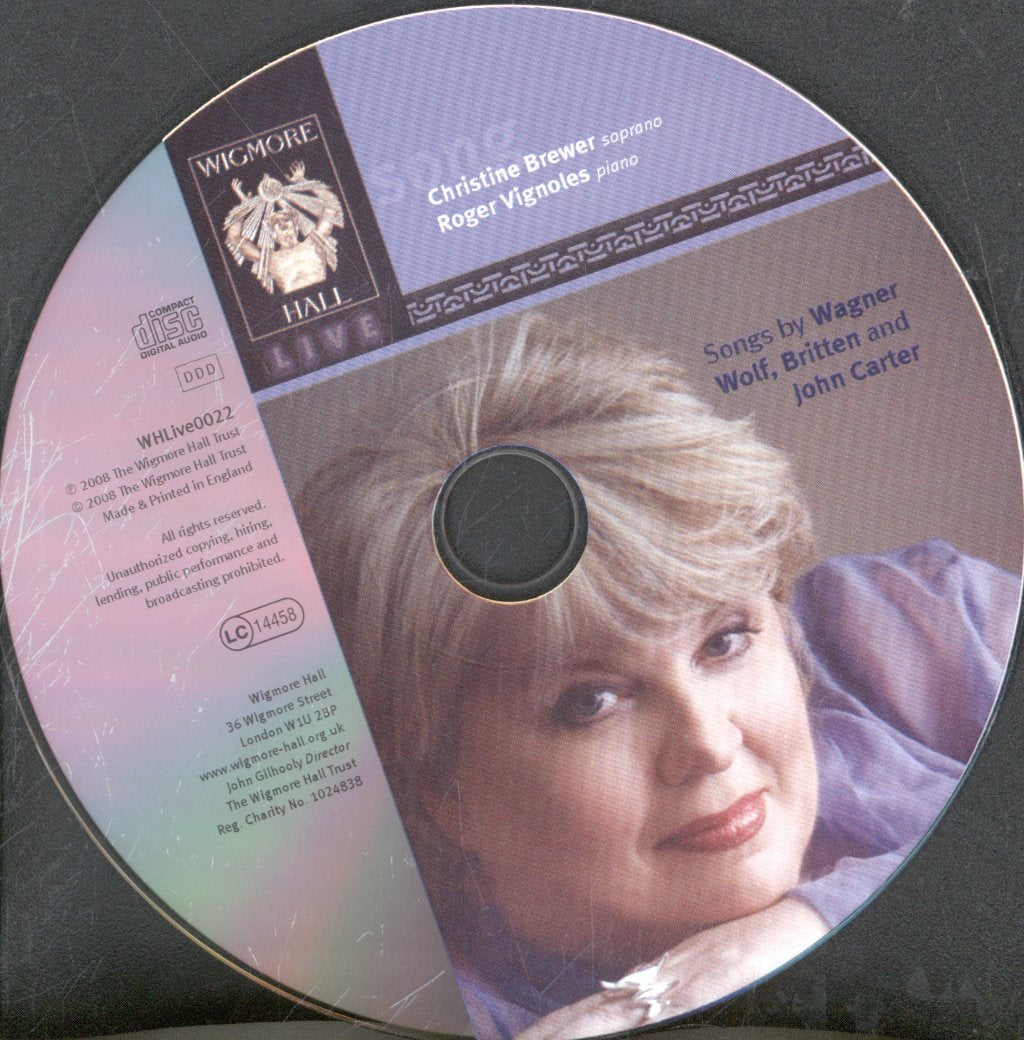 Christine Brewer, Roger Vignoles - Songs By Wagner, Wolf, Britten And John Carter - Cd