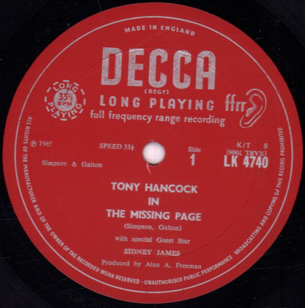 Tony Hancock - It's Hancock - Lp