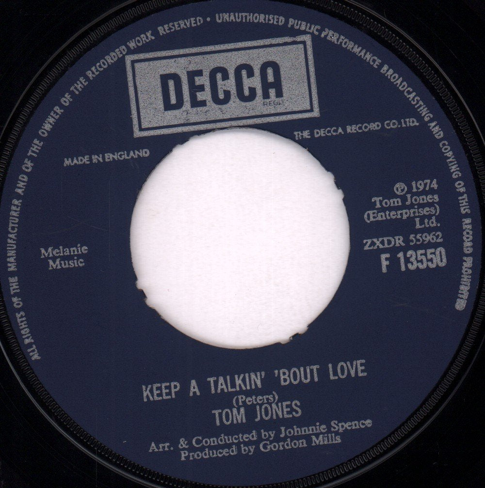 Tom Jones - Somethin' 'Bout You Baby I Like - 7 Inch