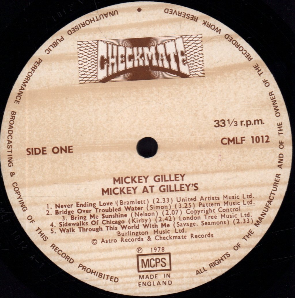 Mickey Gilley - Mickey At Gilley's - Lp