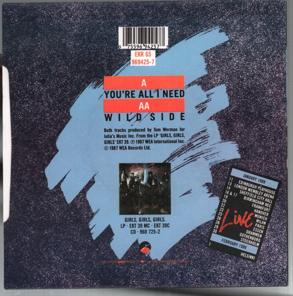 Motley Crue - You're All I Need - 7 Inch