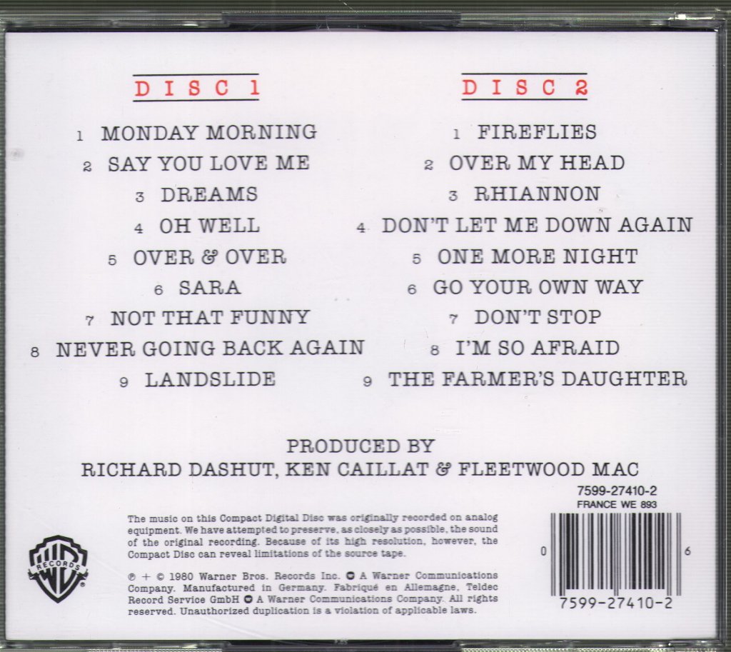 Fleetwood Mac - Live - Double Cd