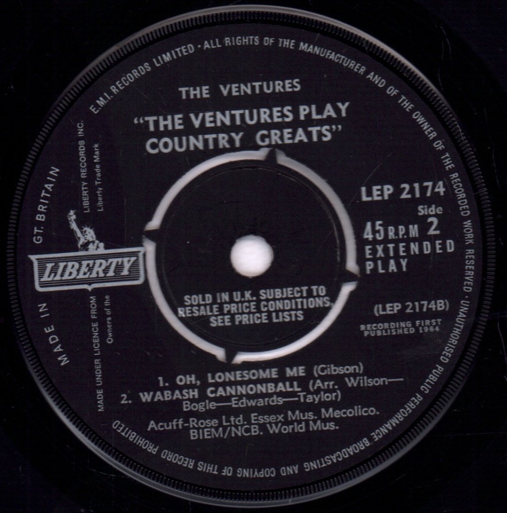 Ventures - Ventures Play Country Greats - 7 Inch