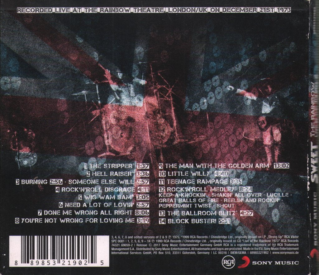 Sweet - Rainbow - Live In The UK 1973 - Cd