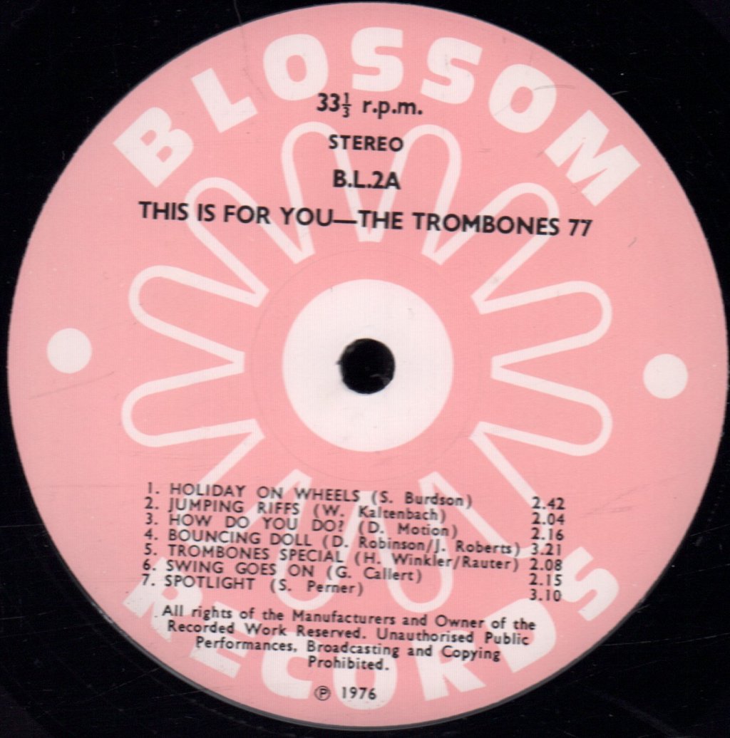 Trombones 77 / The Howard Jones Orchestra - This Is For You - Lp