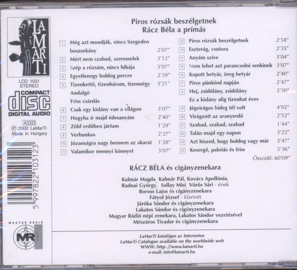 Béla Rácz And His Gipsy Band - Piros Rózsák Beszélgetnek - Cd