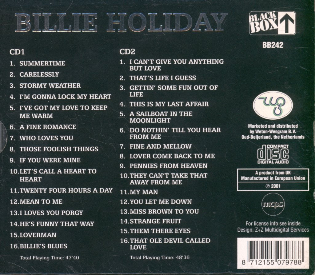 Billie Holiday - Stormy Weather - Double Cd