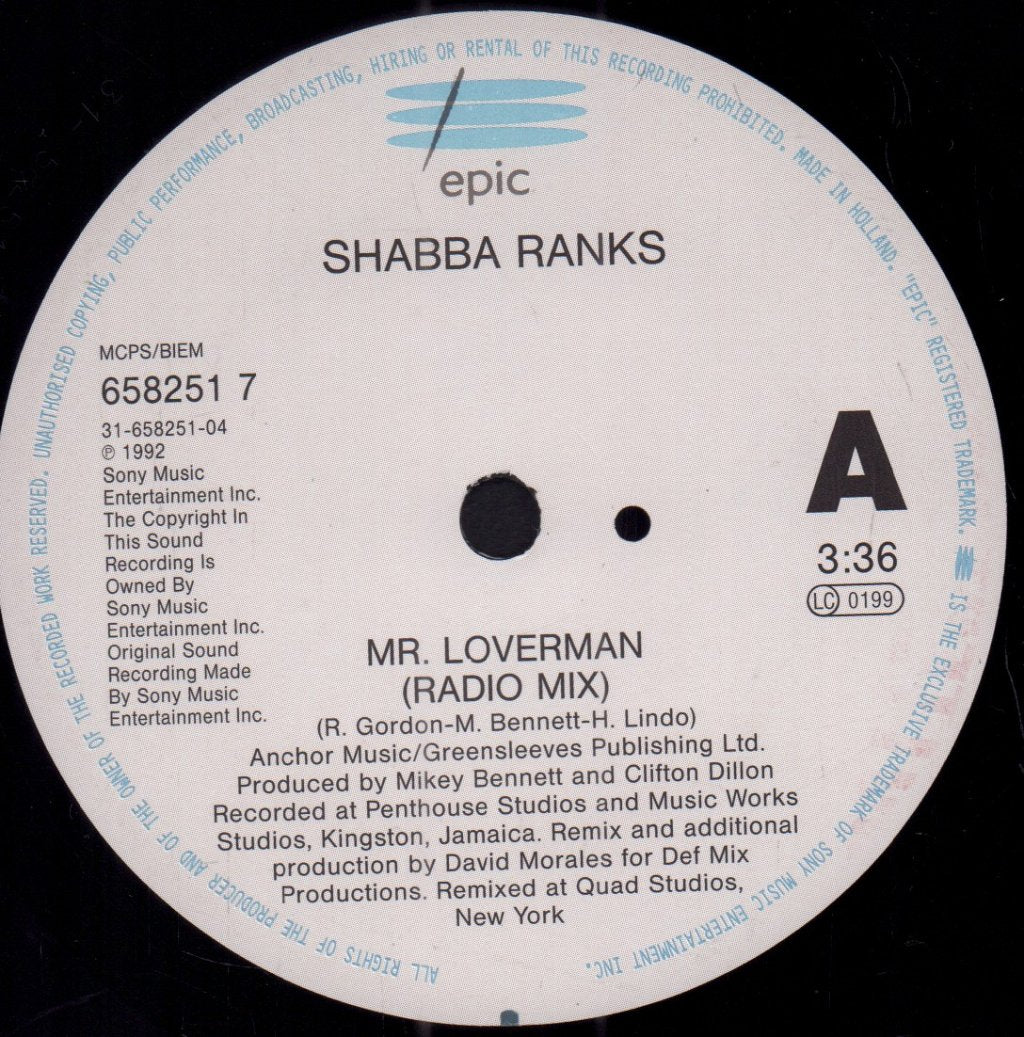 Shabba Ranks - Mr Loverman - 7 Inch