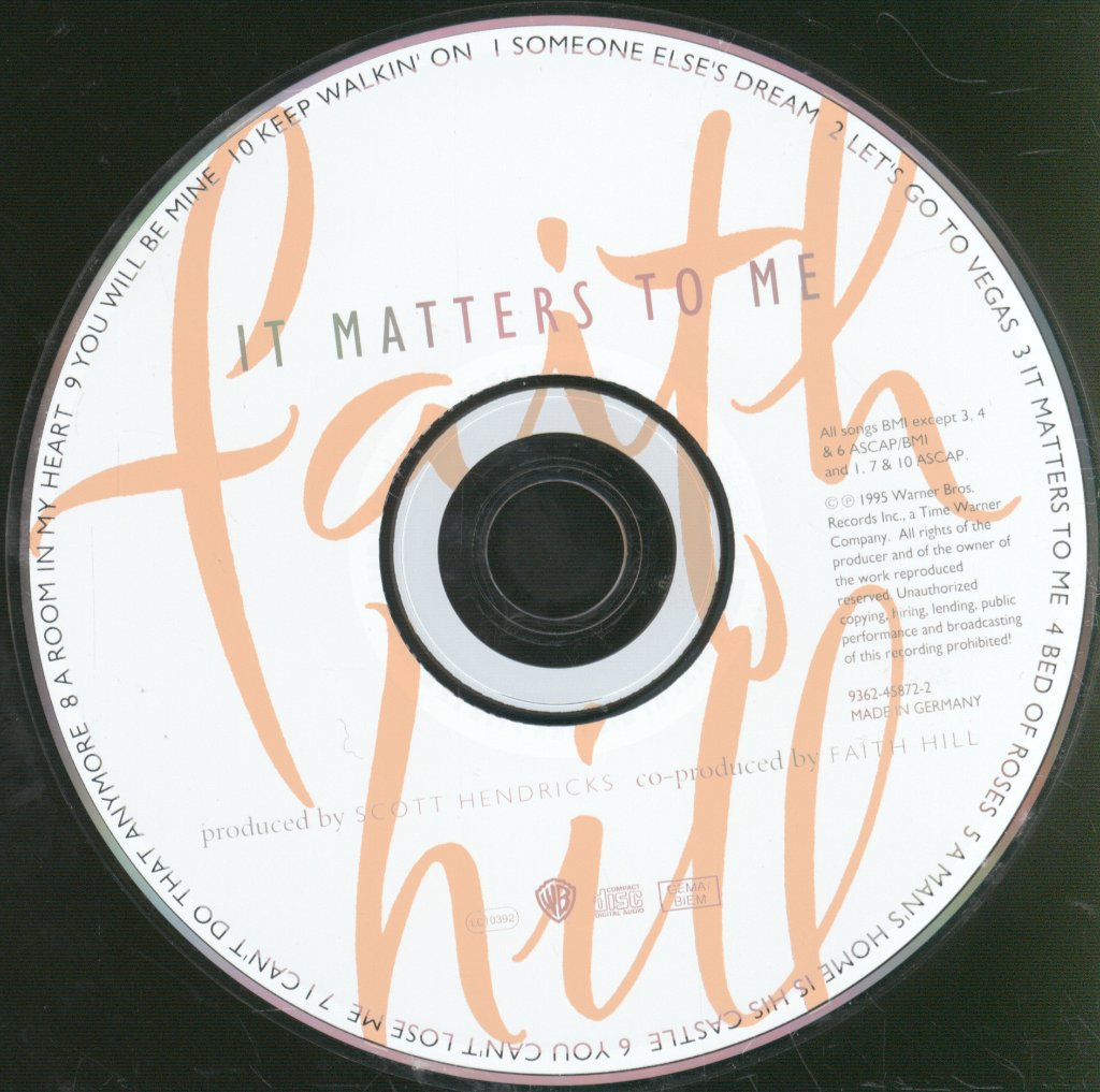 Faith Hill - It Matters To Me - Cd