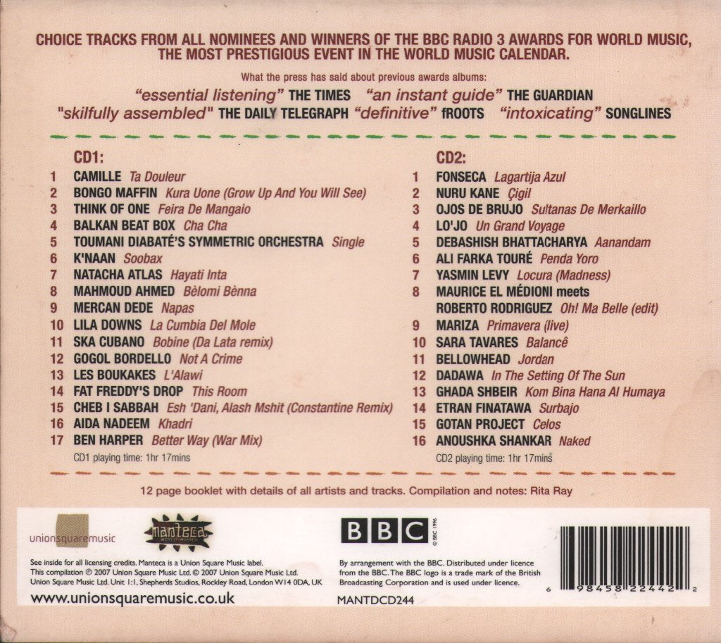 Various Artists - Awards For World Music '07 - Double Cd